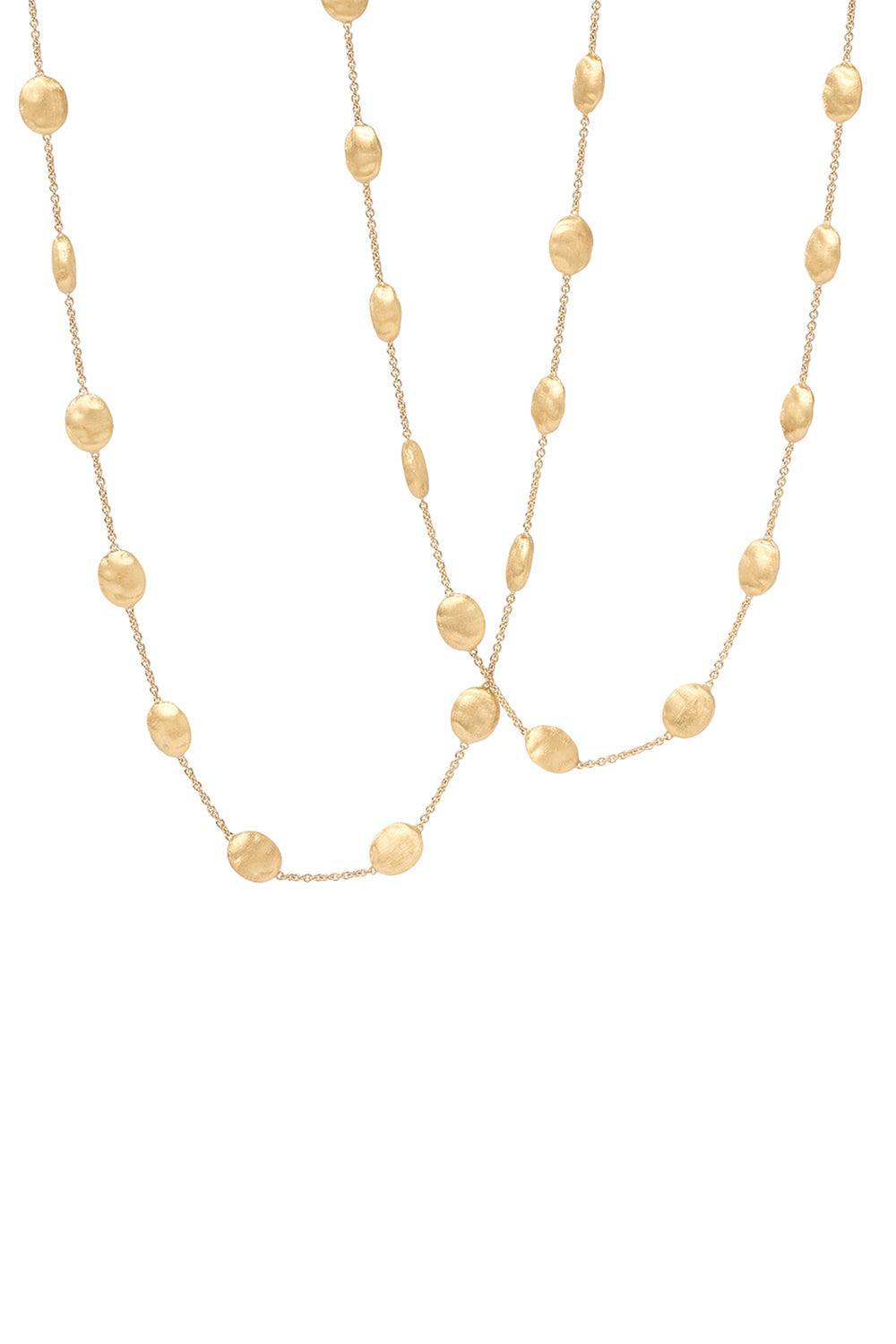 Large Bean Siviglia Long Necklace-YELLOW GOLD-36-JEWELRYFINE JEWELNECKLACE O-MARCO BICEGO