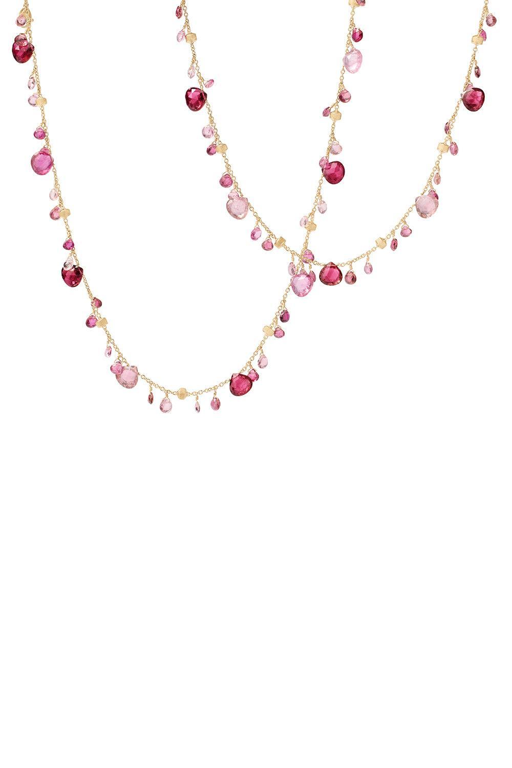 Paradise Pink Tourmaline Necklace-YELLOW GOLD-36-JEWELRYFINE JEWELNECKLACE O-MARCO BICEGO