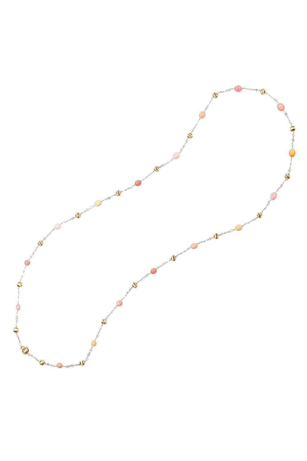Pink Conch Pearl Diamond Unico Necklace-YELLOW GOLD-36.5-JEWELRYFINE JEWELNECKLACE O-MARCO BICEGO