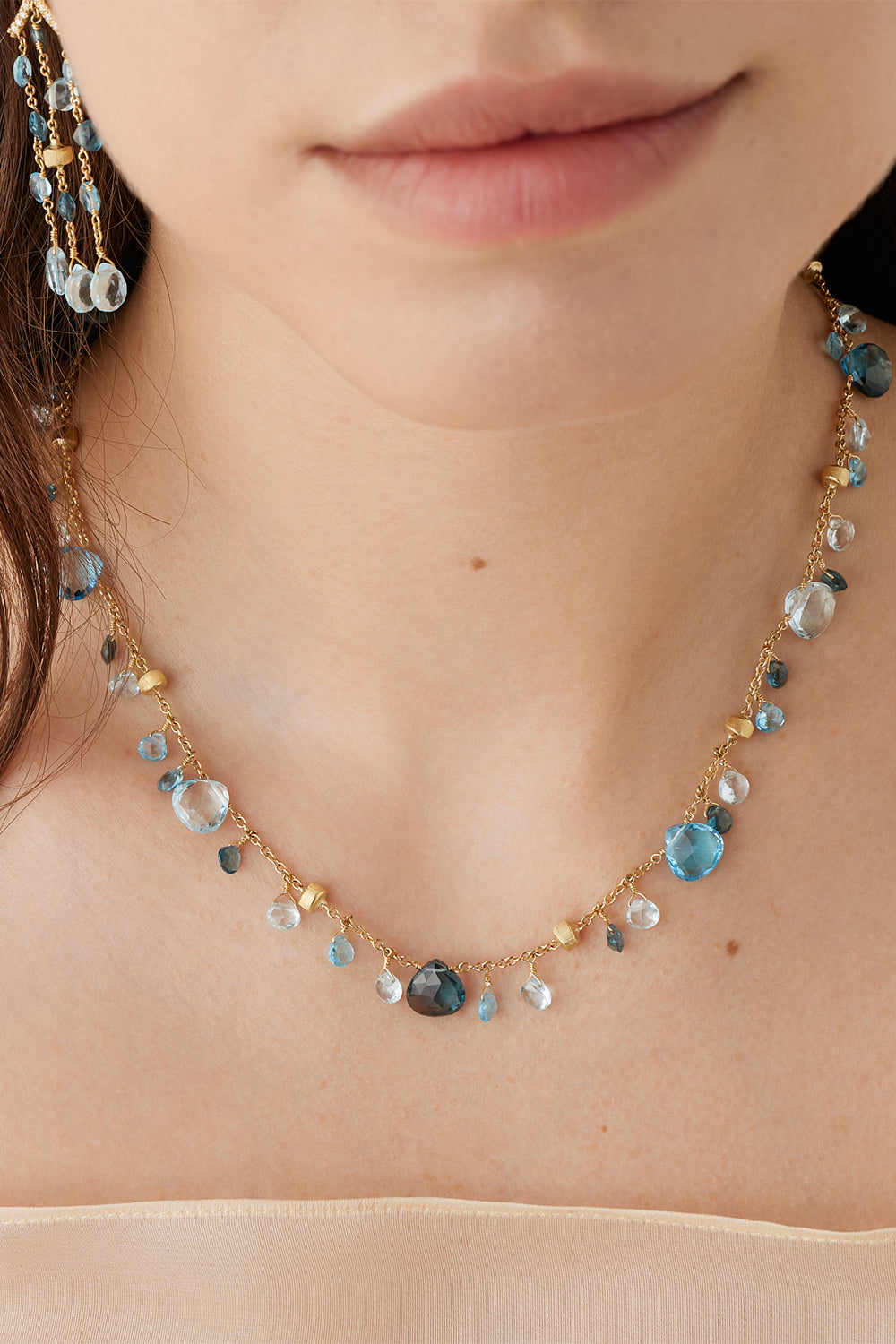 Mixed Topaz Single-Strand Paradise Necklace-YELLOW GOLD-JEWELRYFINE JEWELNECKLACE O-MARCO BICEGO