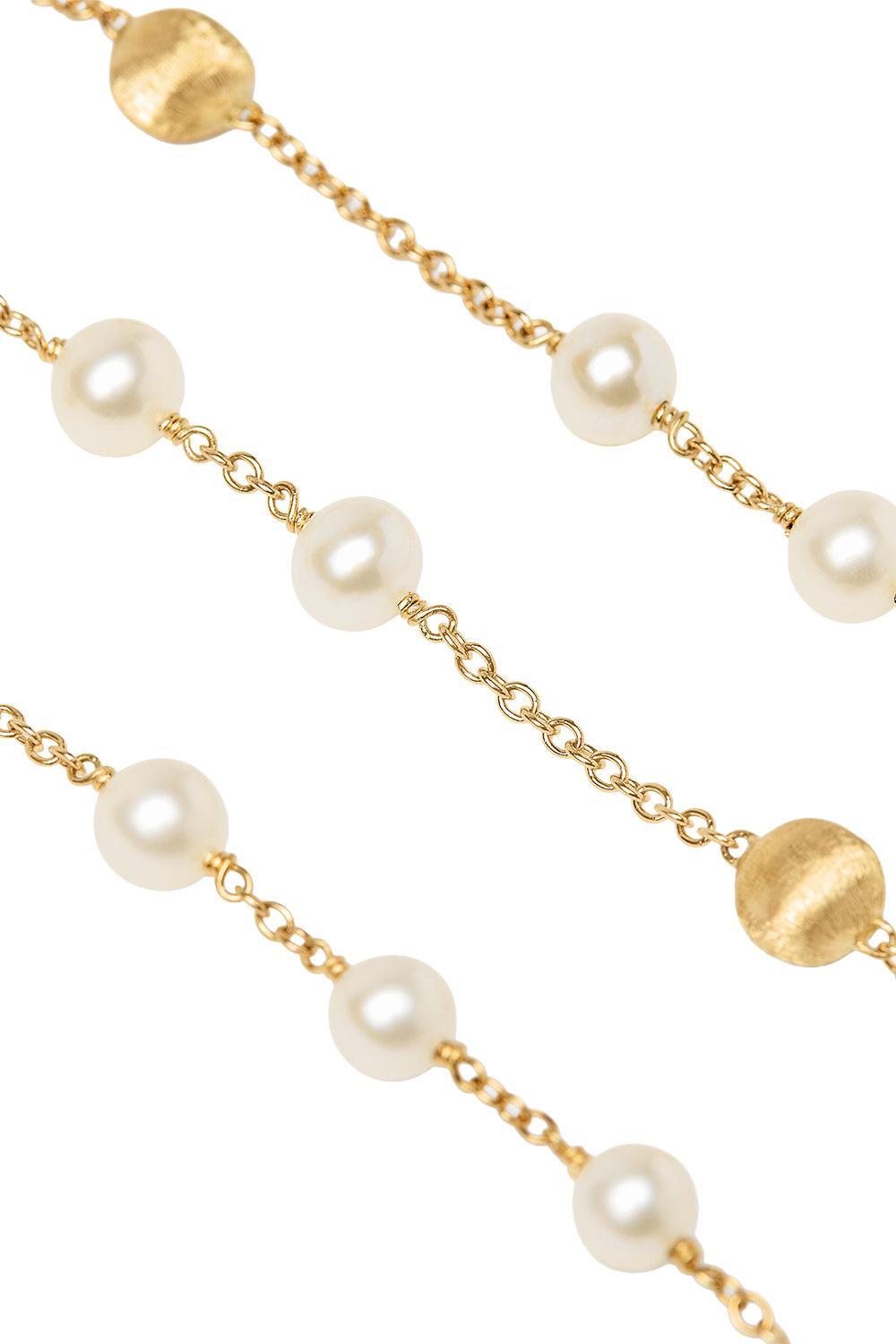 Multi-Colored Freshwater Pearl Africa Necklace-YELLOW GOLD-JEWELRYFINE JEWELNECKLACE O-MARCO BICEGO