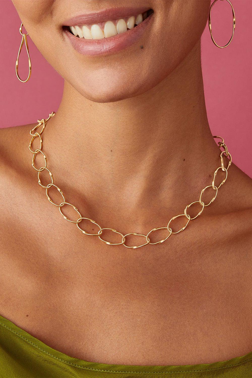 MARCO BICEGO-Twist Link Marrakech Necklace-YELLOW GOLD