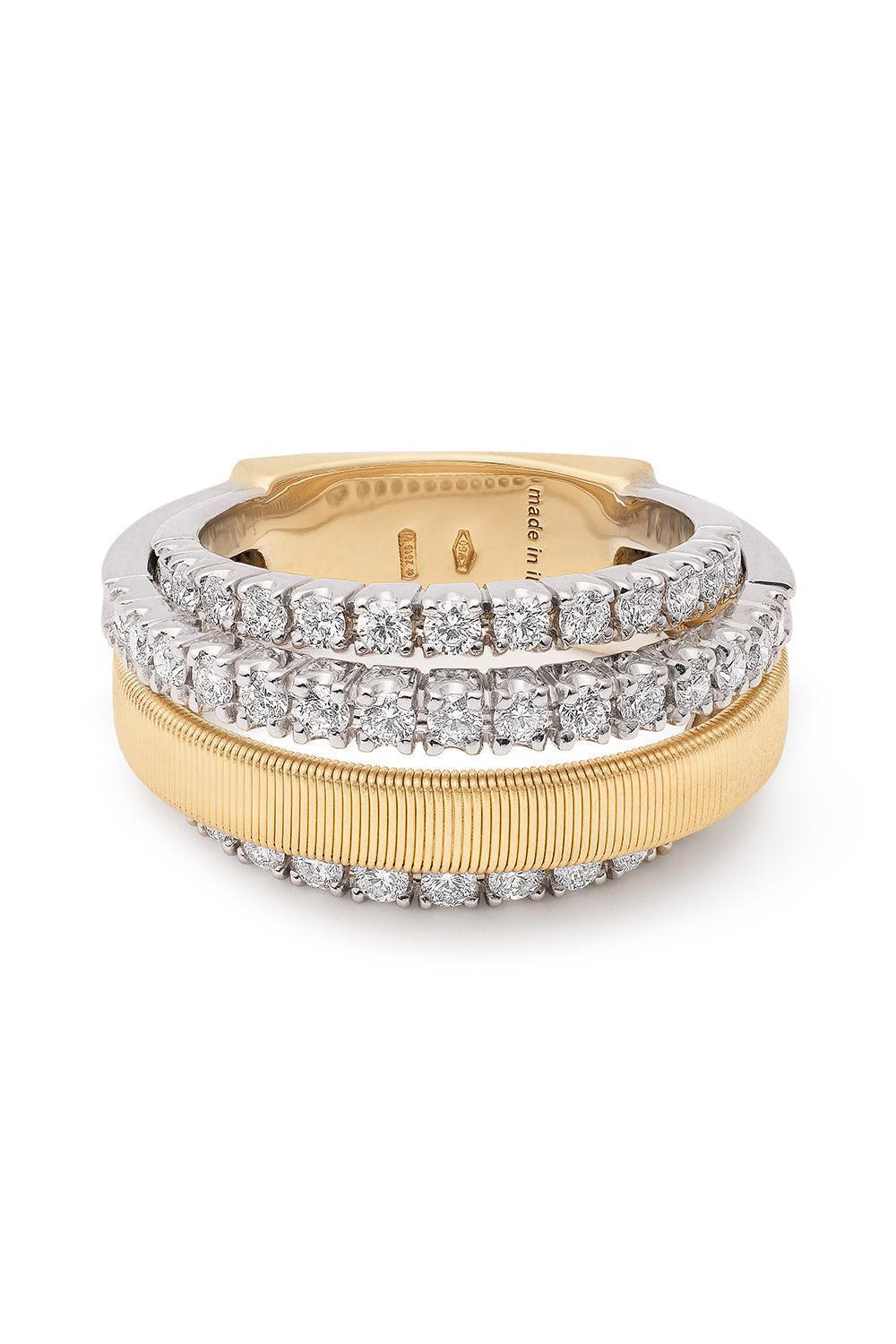 MARCO BICEGO-Four Strand Coil Diamond Band-YELLOW GOLD