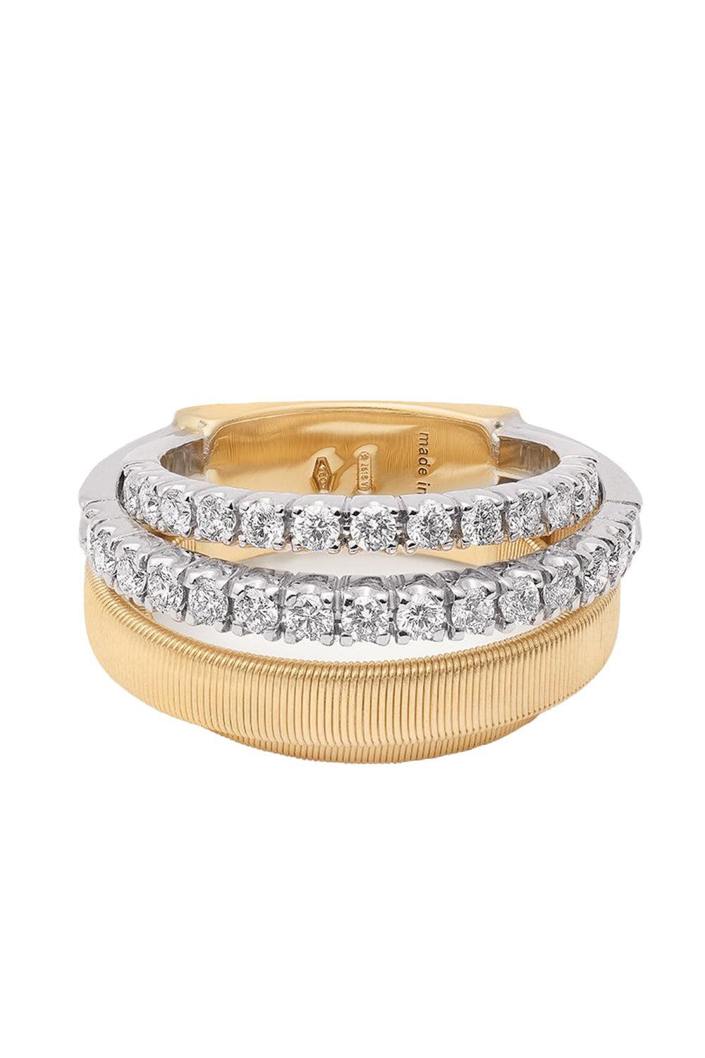 Four Strand Two Row Diamond Coil Masai Ring
