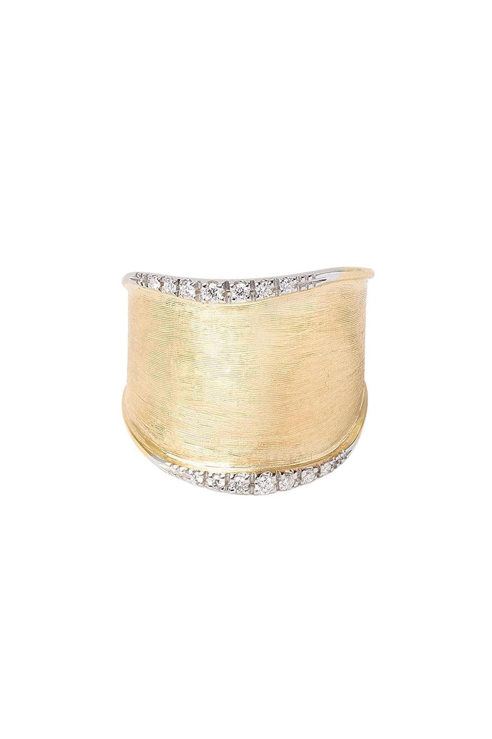 Large Diamond Lunaria Band Ring