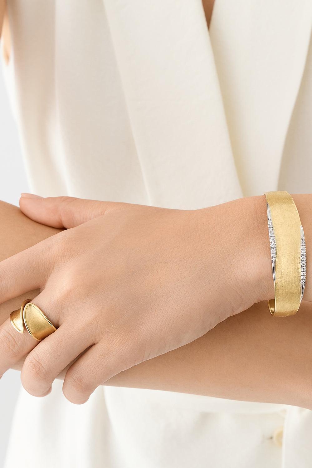 Lunaria Twist Ring-YELLOW GOLD-7-JEWELRYFINE JEWELRING-MARCO BICEGO