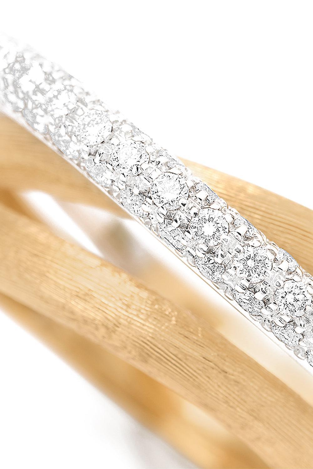 Three Strand Diamond Jaipur Ring-YELLOW GOLD-7-JEWELRYFINE JEWELRING-MARCO BICEGO