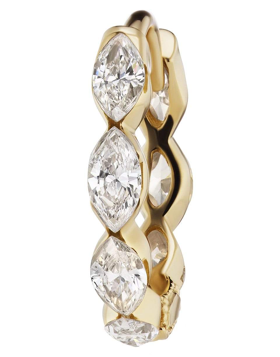 MARIA TASH-Single 6.5MM Yellow Gold Marquise Diamond Eternity Earring-YELLOW GOLD