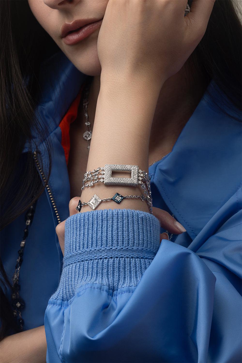 Erte Bracelet-WHITE GOLD-7.25-JEWELRYFINE JEWELBRACELET O-MARIANI