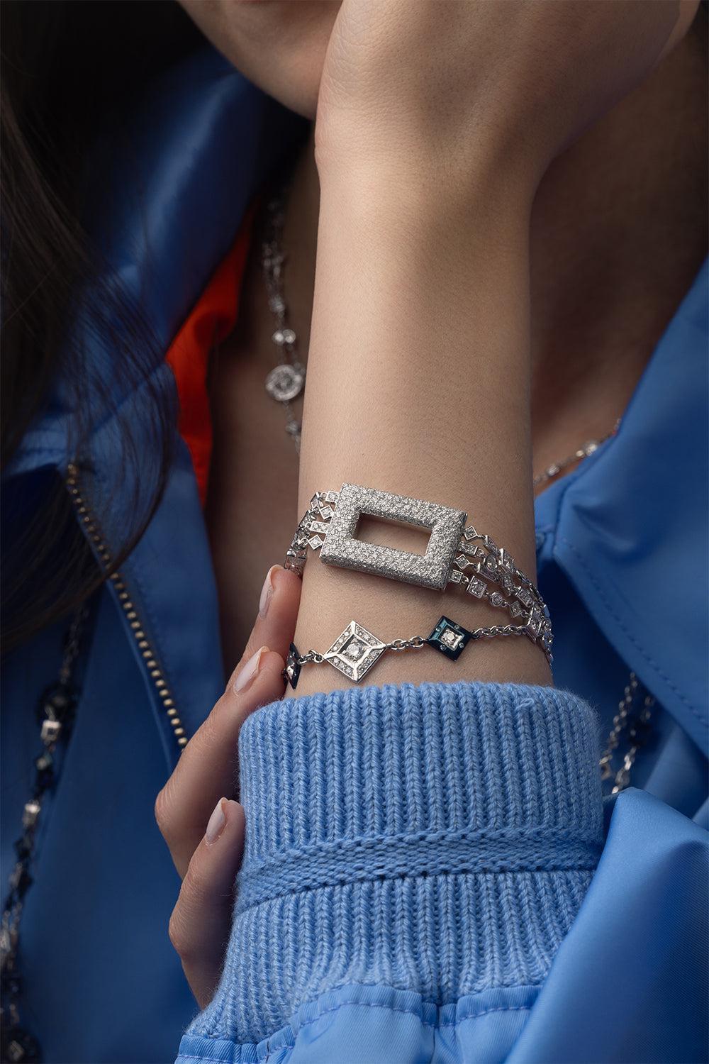 Cosmo Bracelet-WHITE GOLD-7.75-JEWELRYFINE JEWELBRACELET O-MARIANI