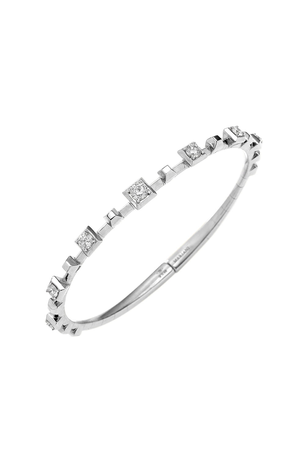 MARIANI-Square Bracelet-WHITE GOLD