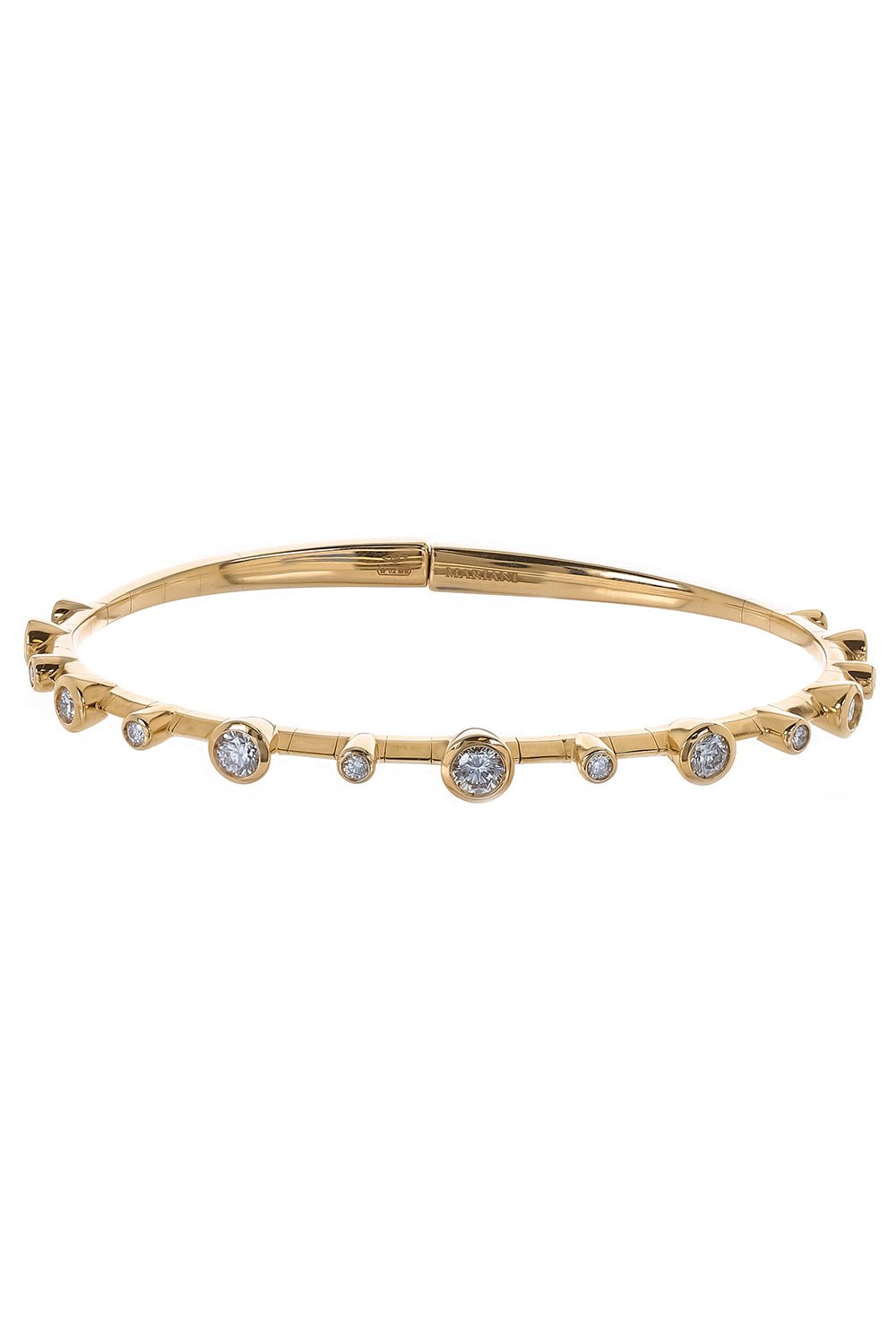 MARIANI-Bezel Set Diamond Bracelet-YELLOW GOLD