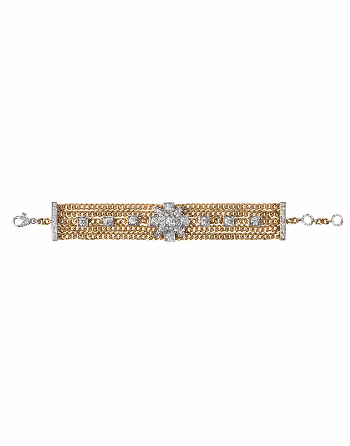 MARIANI-Maltese Multi Chain Bracelet-YELLOW GOLD