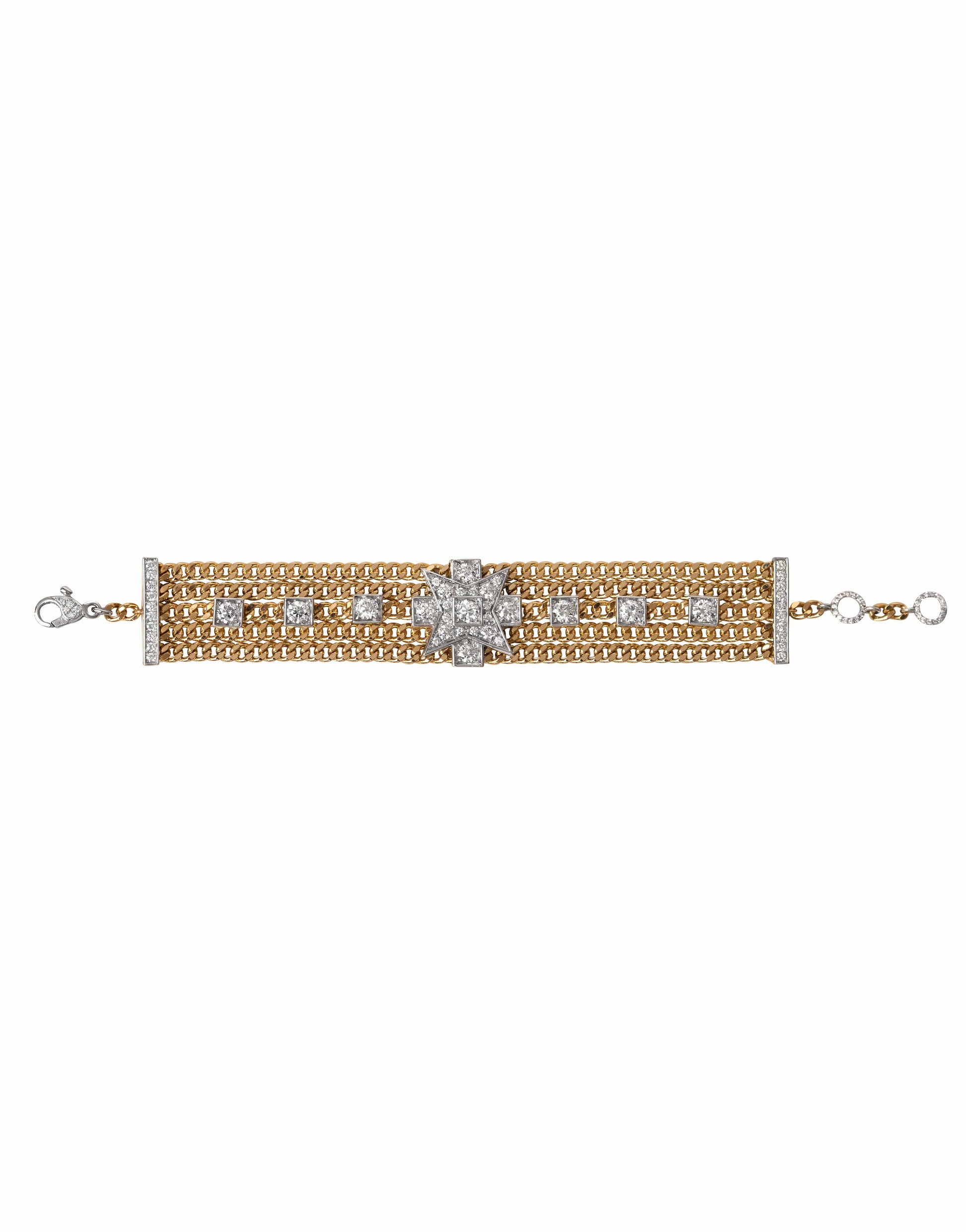 MARIANI-Maltese Multi Chain Bracelet-YELLOW GOLD