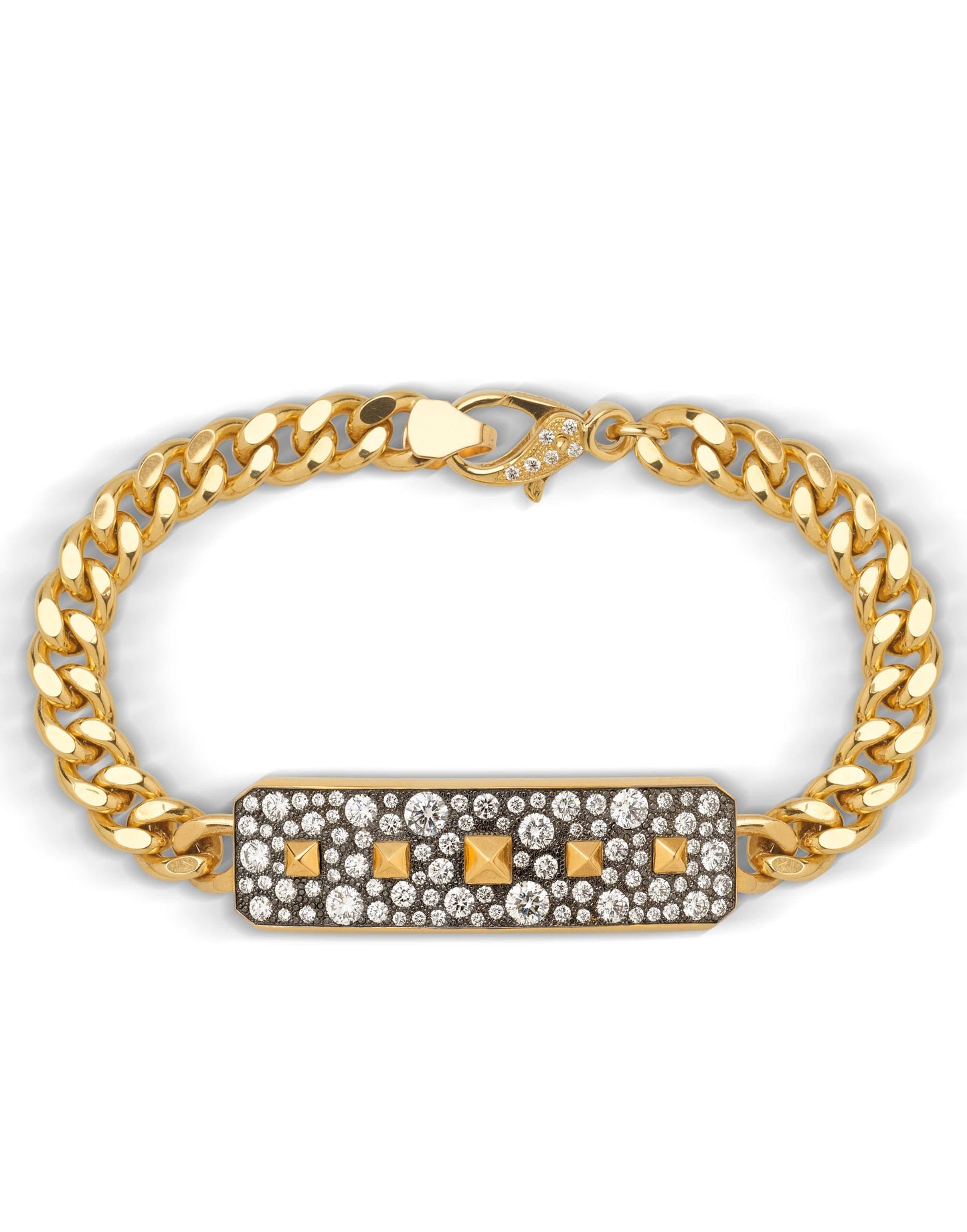 MARIANI-Roma Diamond ID Bracelet-YELLOW GOLD
