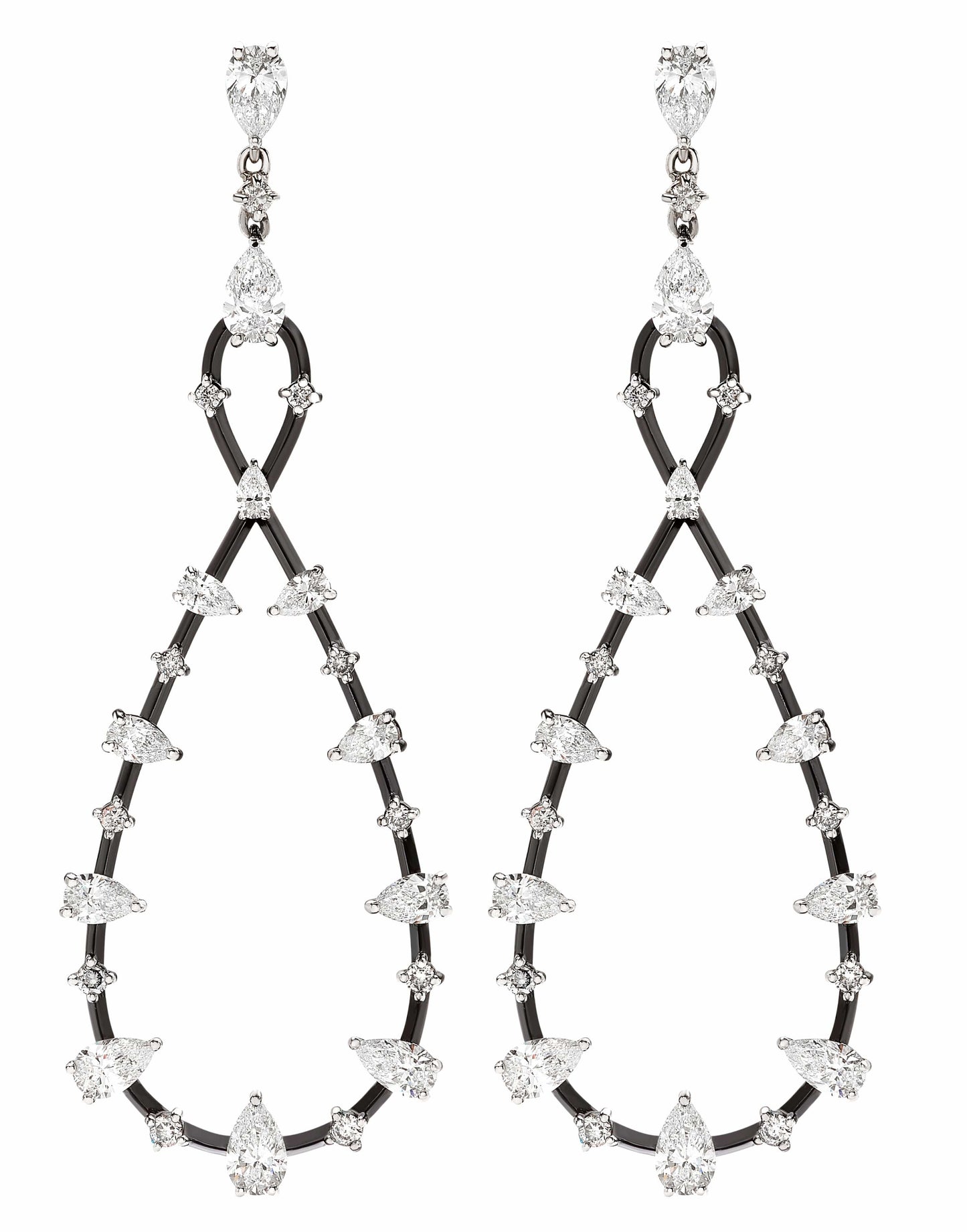 MARIANI-Diamond Infiniti Earrings-WHITE GOLD