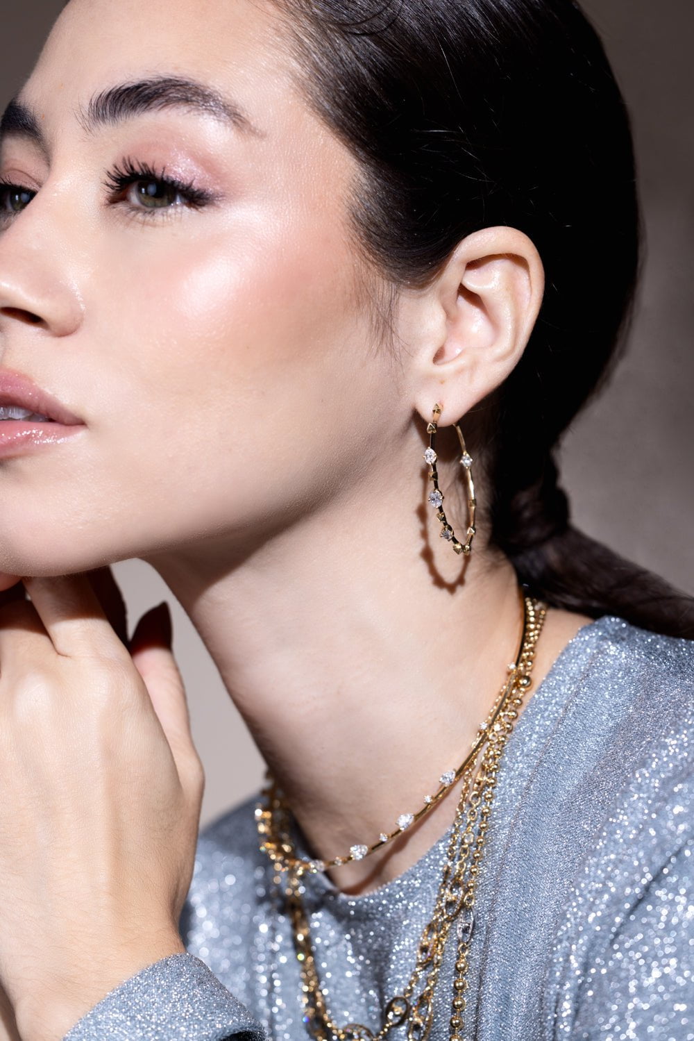 MARIANI-Valentina Hoop Earrings-YELLOW GOLD