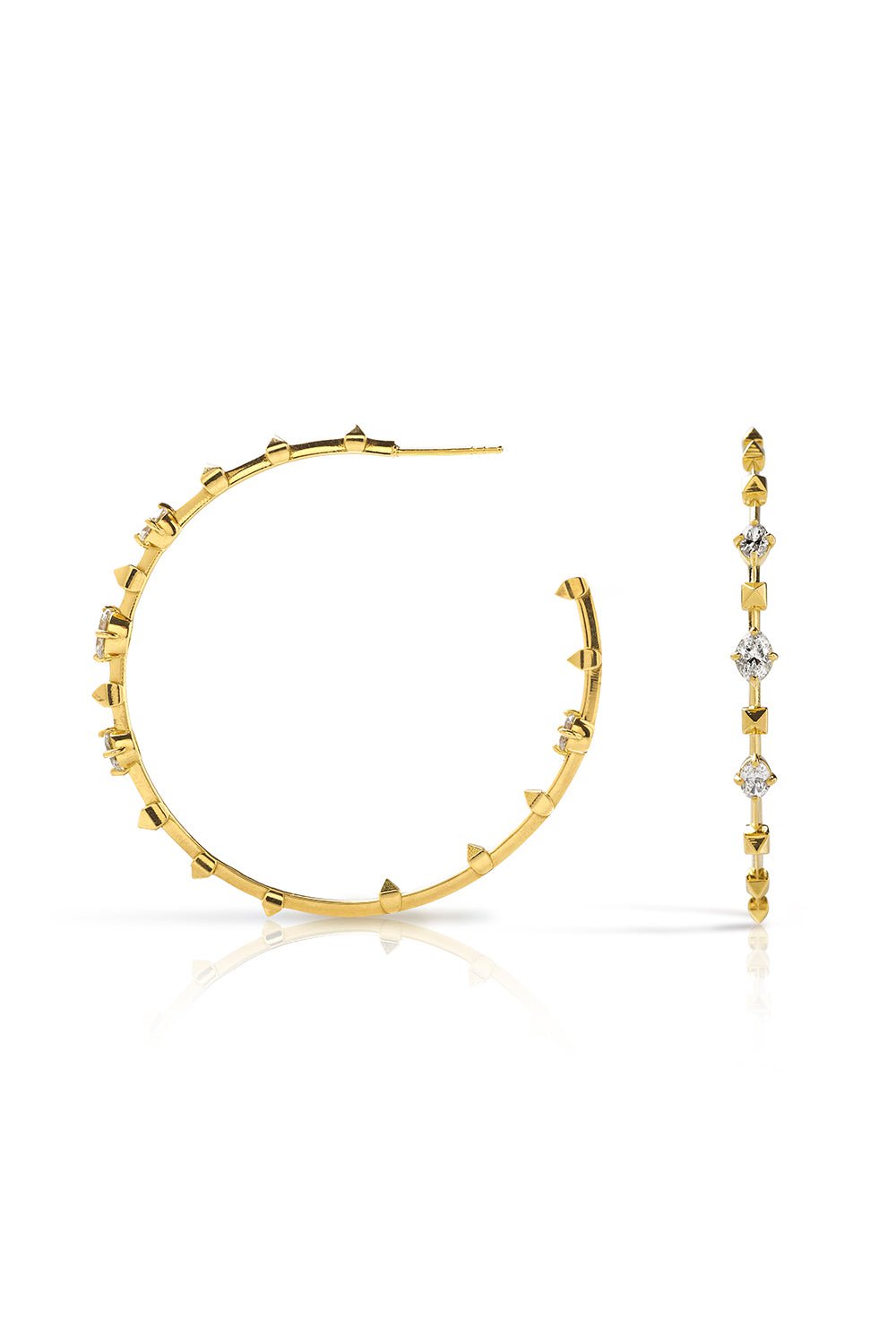 MARIANI-Valentina Hoop Earrings-YELLOW GOLD