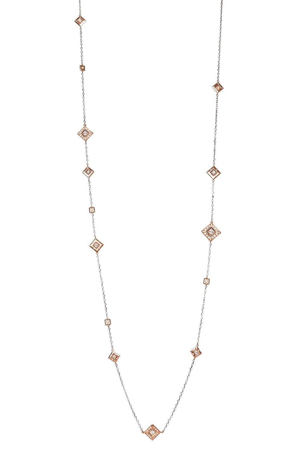 MARIANI-Erte Necklace-WHITE GOLD