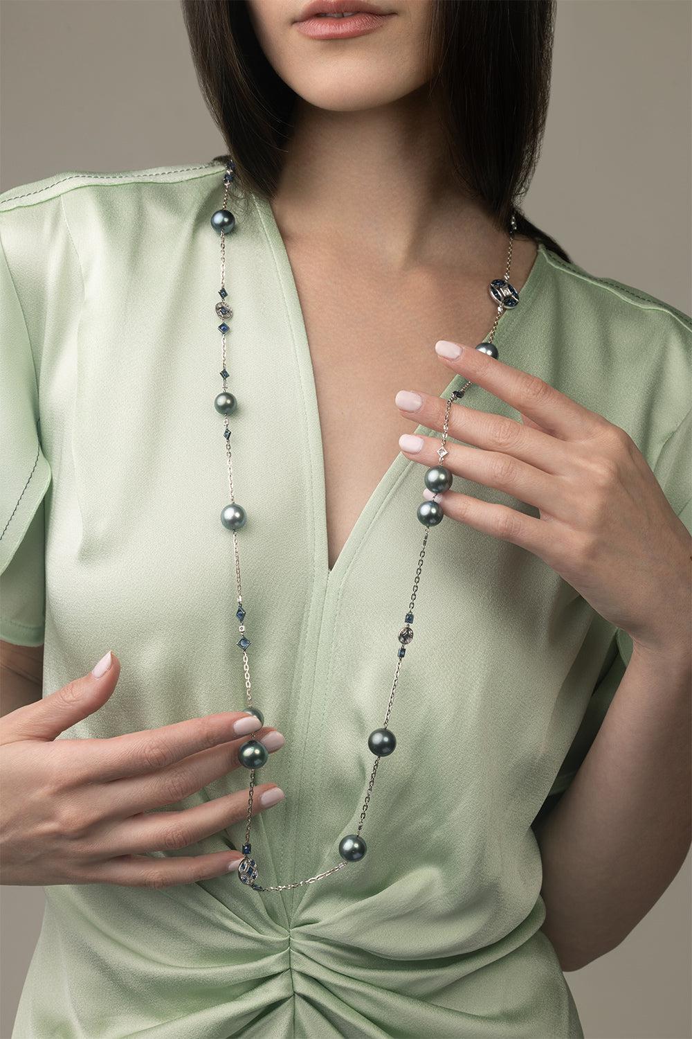 Lucilla Mare Necklace-WHITE GOLD-JEWELRYFINE JEWELNECKLACE O-MARIANI