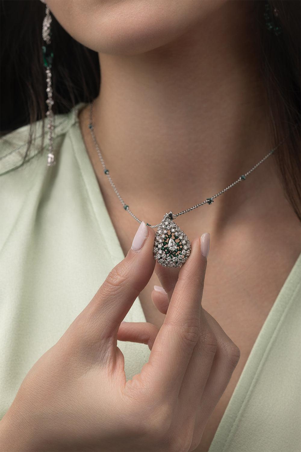 PonPon Necklace-WHITE GOLD-JEWELRYFINE JEWELNECKLACE O-MARIANI