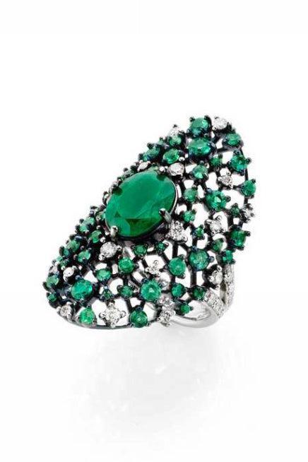 Oval Shield Ring-WHITE GOLD-6.5-JEWELRYFINE JEWELRING-MARIANI