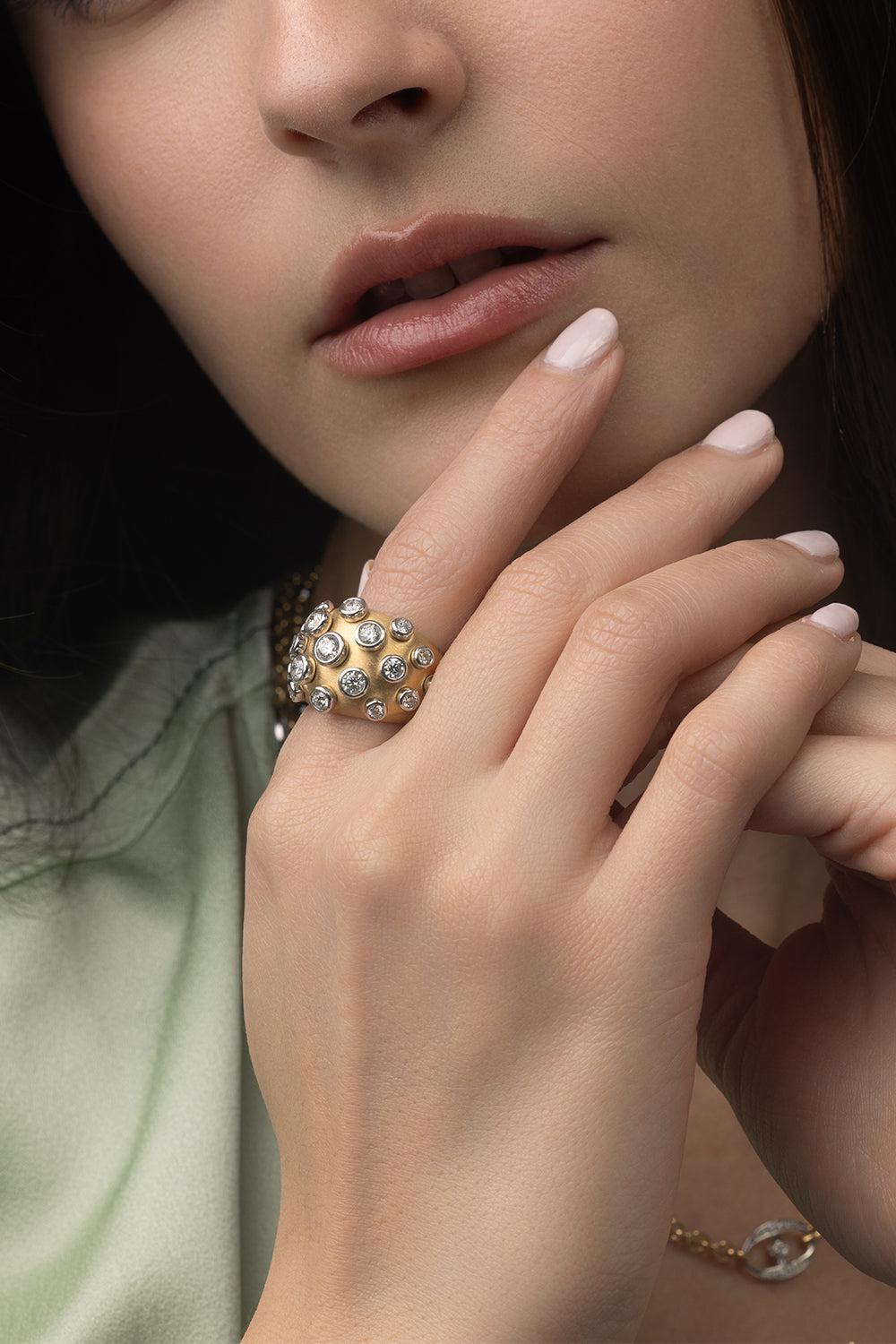 Elettra Ring-YELLOW GOLD-6.75-JEWELRYFINE JEWELRING-MARIANI