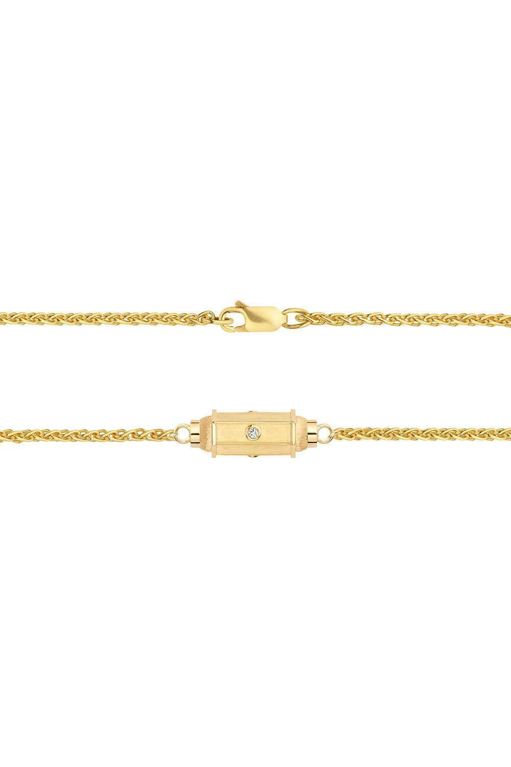Diamond Micro Coco Bracelet-YELLOW GOLD-17-JEWELRYFINE JEWELBRACELET O-MARIE LICHTENBERG