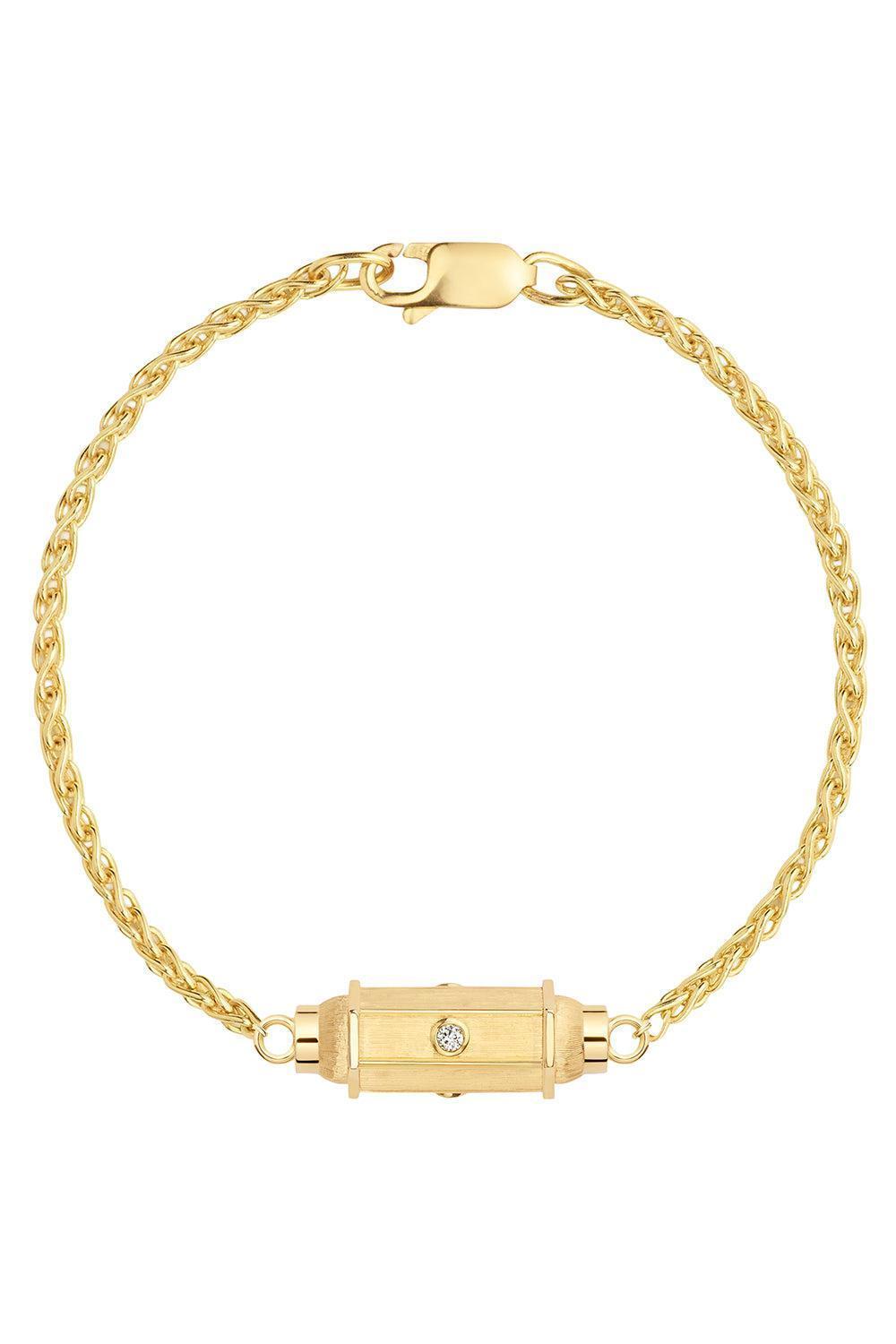 Diamond Micro Coco Bracelet-YELLOW GOLD-17-JEWELRYFINE JEWELBRACELET O-MARIE LICHTENBERG