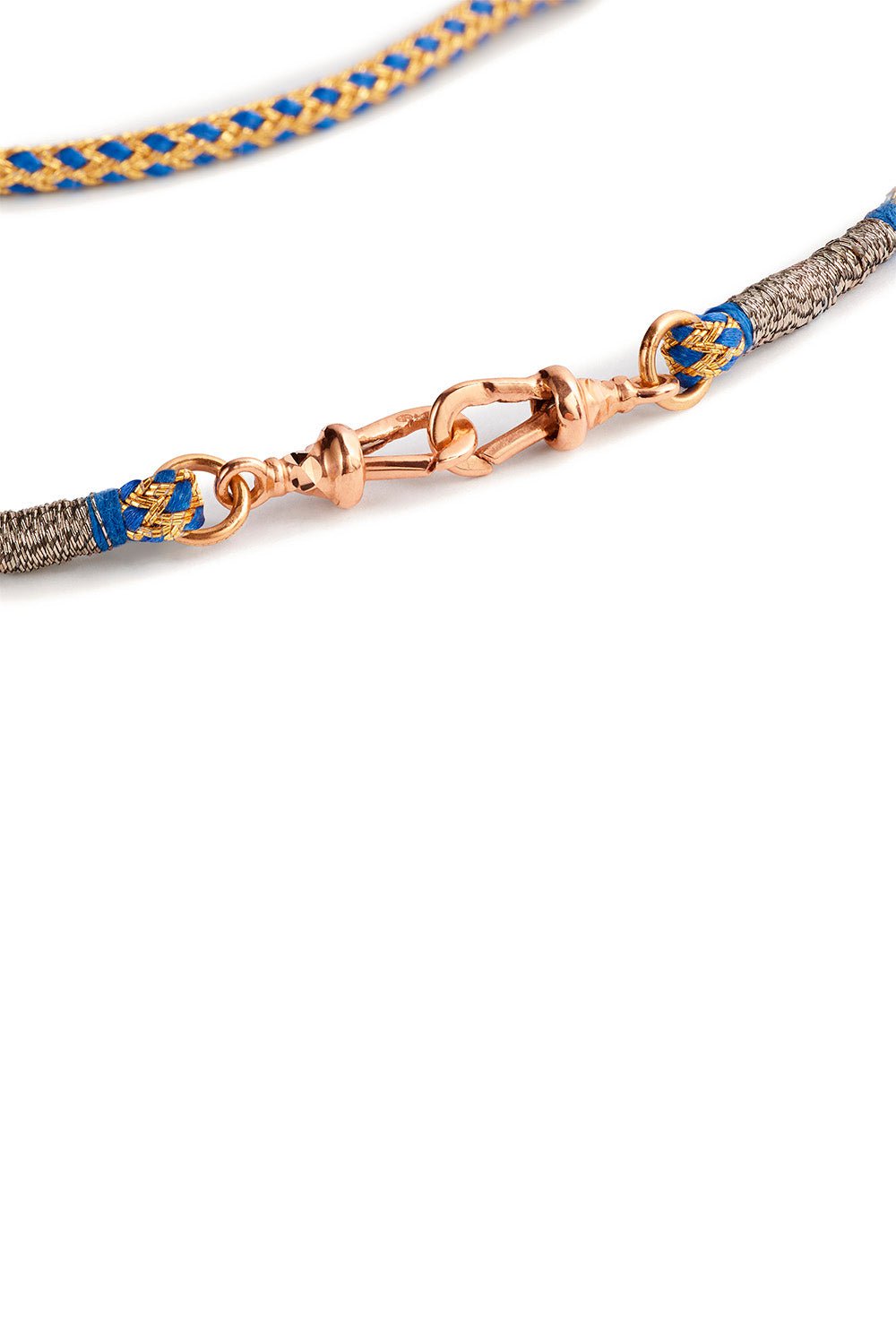 MARIE LICHTENBERG-Corde Rathi Blue Gold-ROSE GOLD