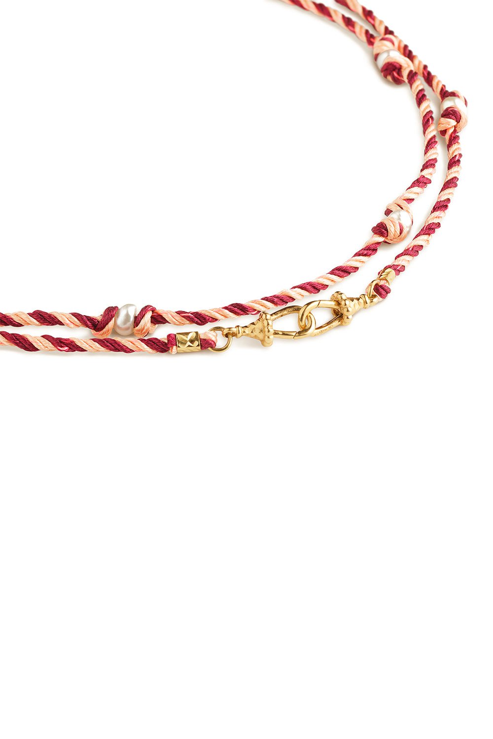 MARIE LICHTENBERG-Mauli Burgundy Beige Chain-