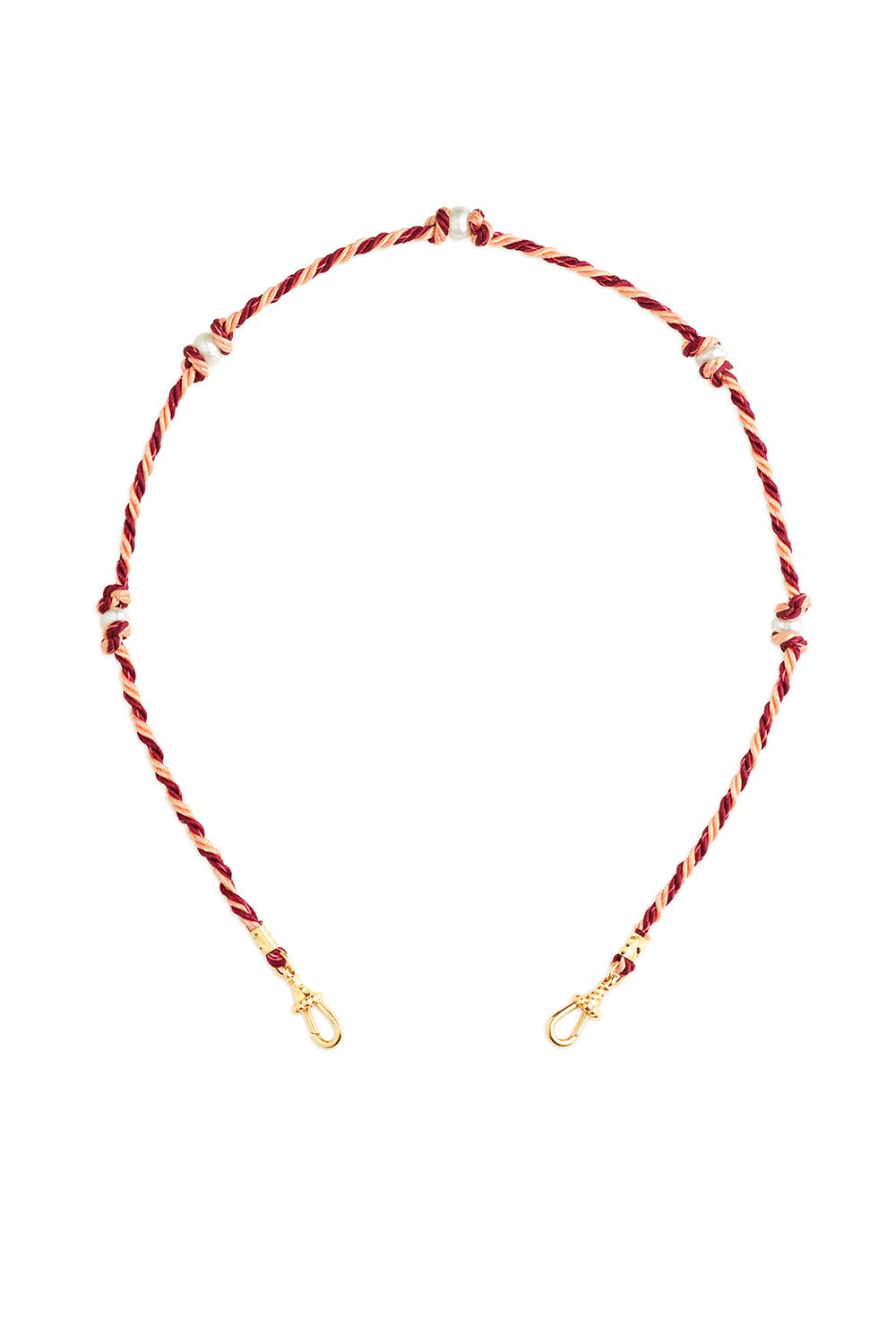 MARIE LICHTENBERG-Mauli Burgundy Beige Chain-