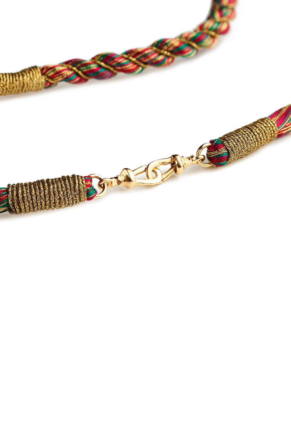 MARIE LICHTENBERG-Corde Rathi Burgundy Chain-YELLOW GOLD