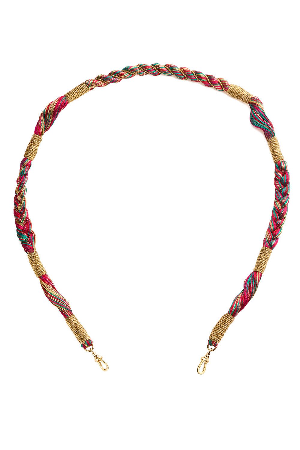 MARIE LICHTENBERG-Corde Rathi Burgundy Chain-YELLOW GOLD