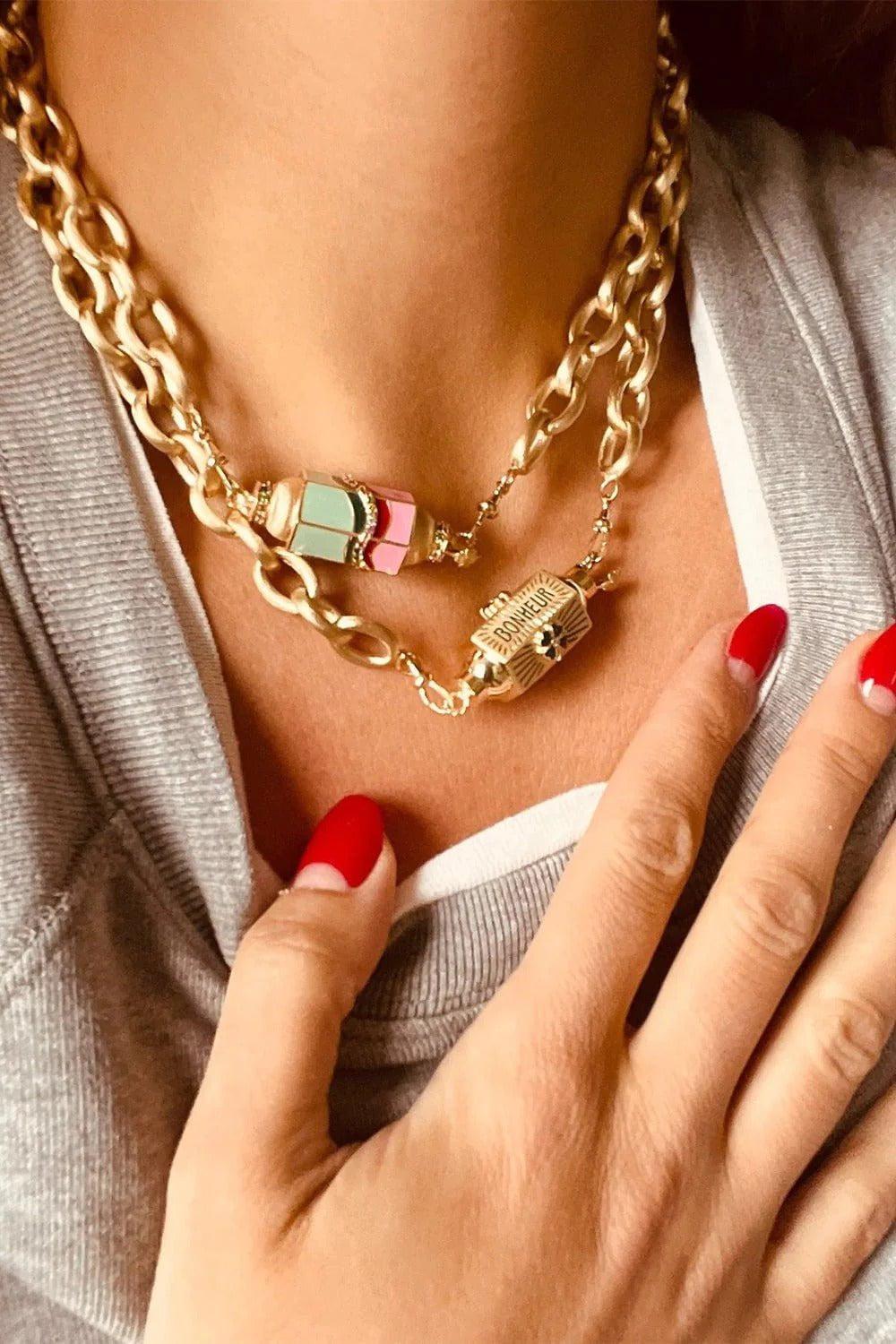 MARIE LICHTENBERG-Rosa Coco Chain-YELLOW GOLD