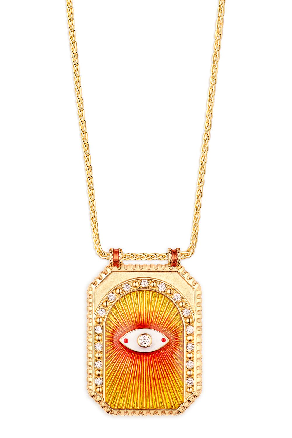 MARIE LICHTENBERG-Eye Pendant Necklace-YELLOW GOLD