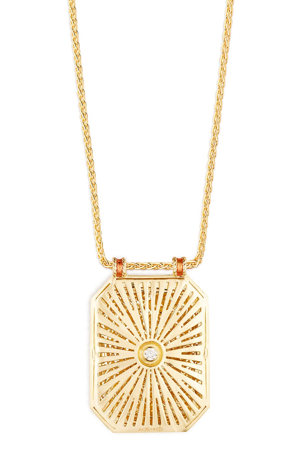 MARIE LICHTENBERG-Eye Pendant Necklace-YELLOW GOLD