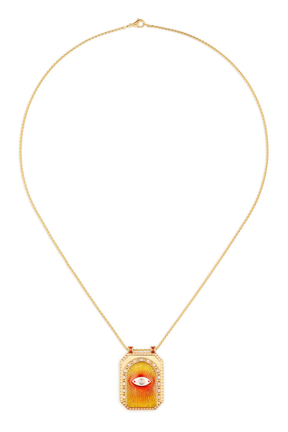 MARIE LICHTENBERG-Eye Pendant Necklace-YELLOW GOLD