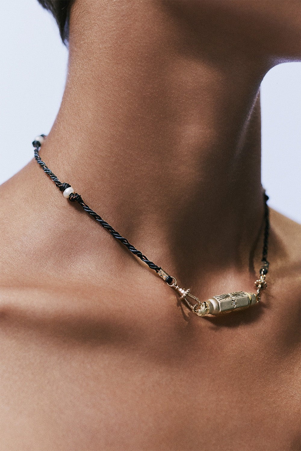 MARIE LICHTENBERG-Coco Baby Locket Necklace-YELLOW GOLD