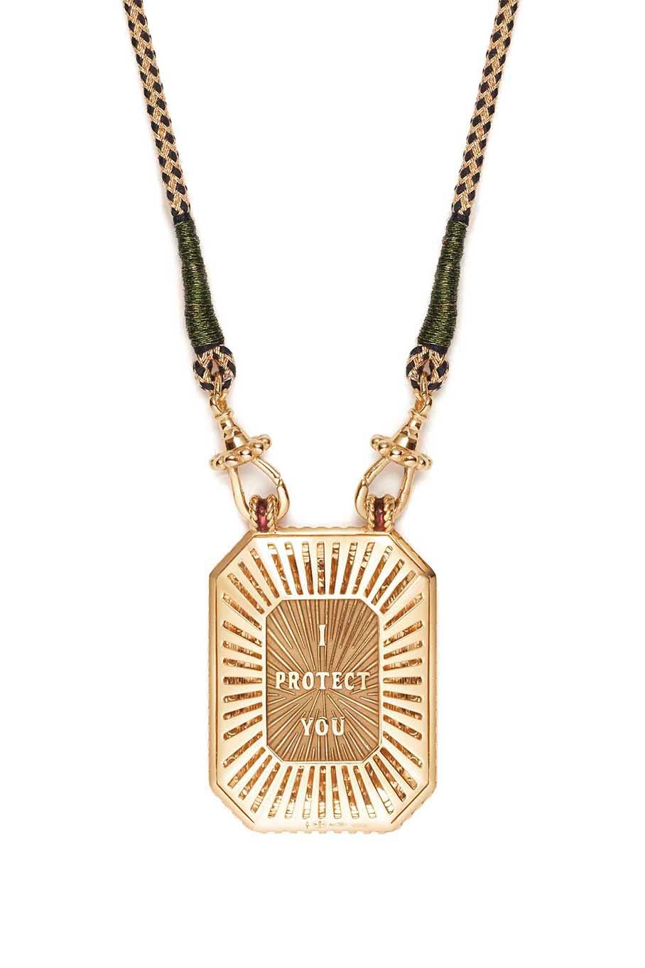 MARIE LICHTENBERG-Eye Protect Scapular Necklace-YELLOW GOLD