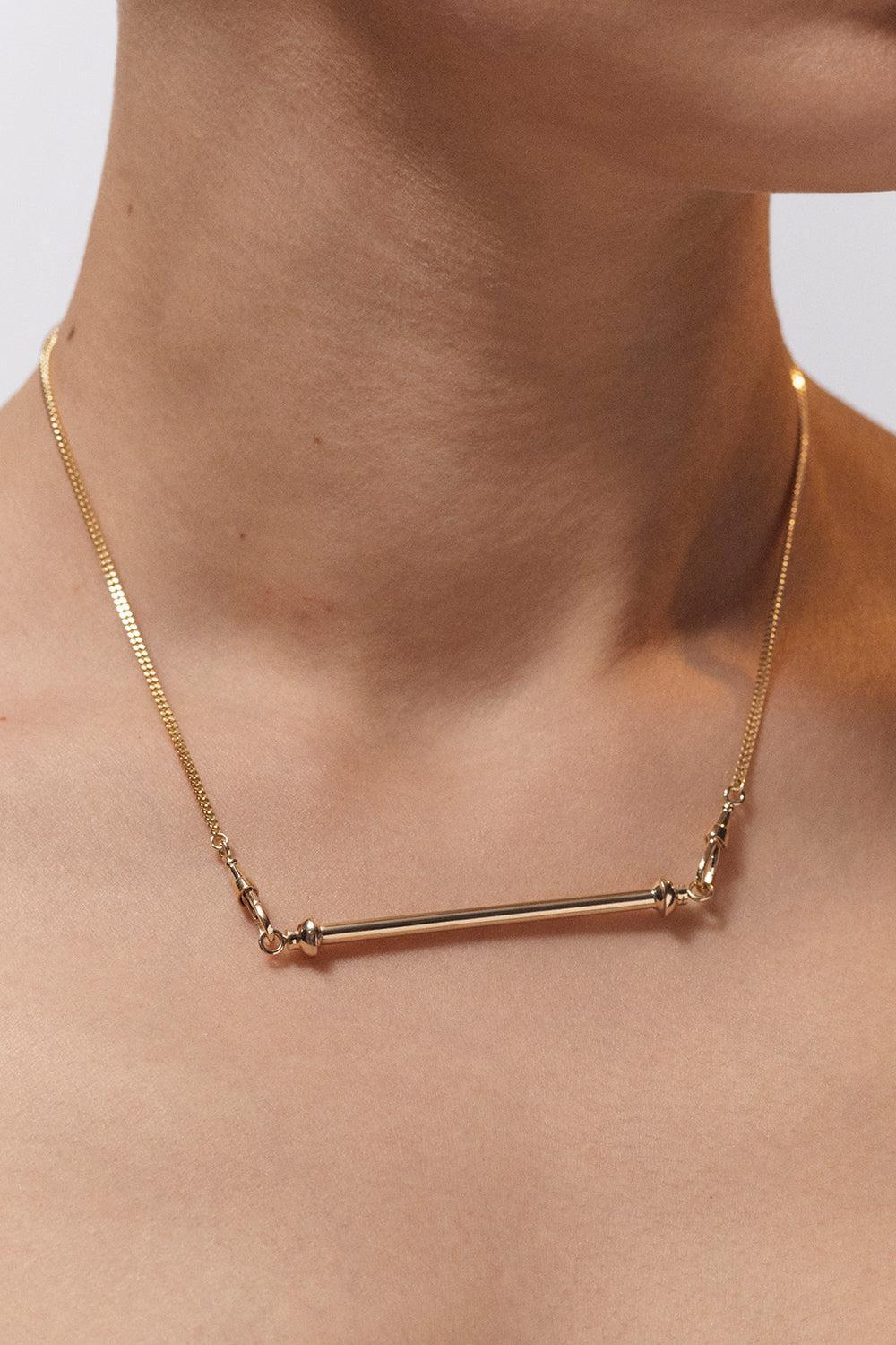 Large Connector Chain Necklace-YELLOW GOLD-JEWELRYFINE JEWELNECKLACE O-MARIE LICHTENBERG