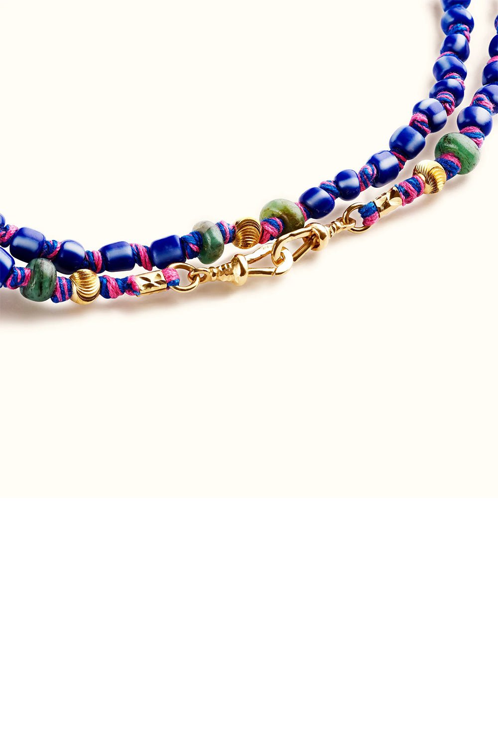 MARIE LICHTENBERG-Mauli Beads Ghana - Blue-YELLOW GOLD