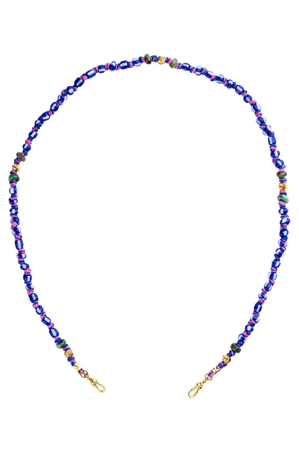 MARIE LICHTENBERG-Mauli Beads Ghana - Blue-YELLOW GOLD