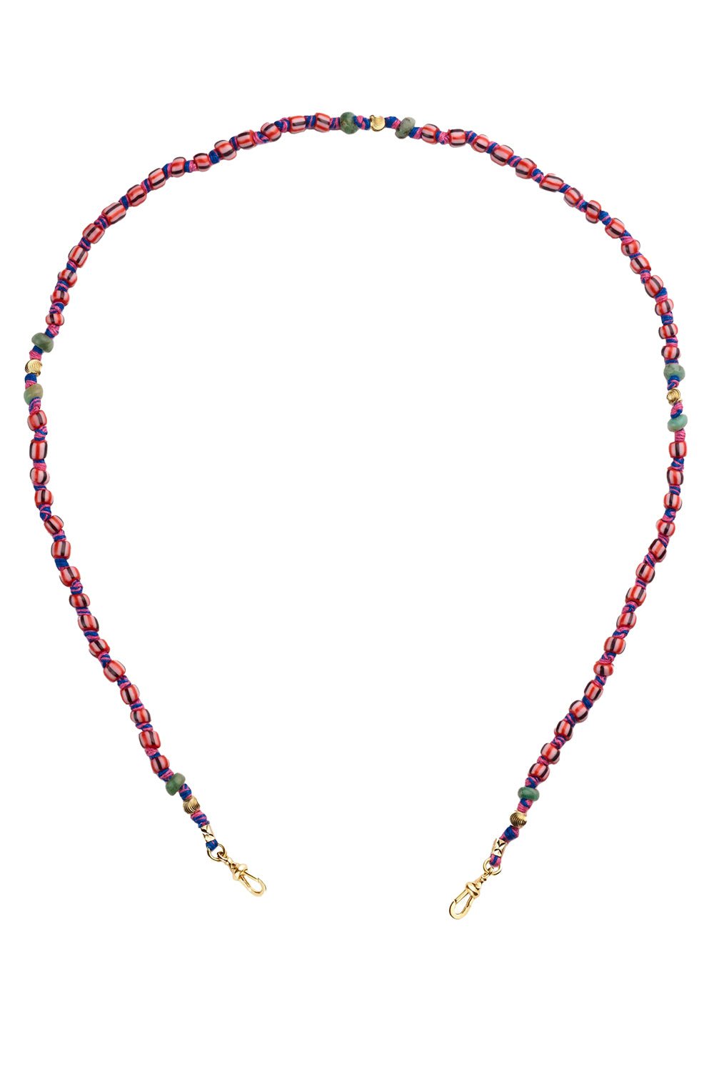 MARIE LICHTENBERG-Mauli Beads Ghana - Pink-YELLOW GOLD