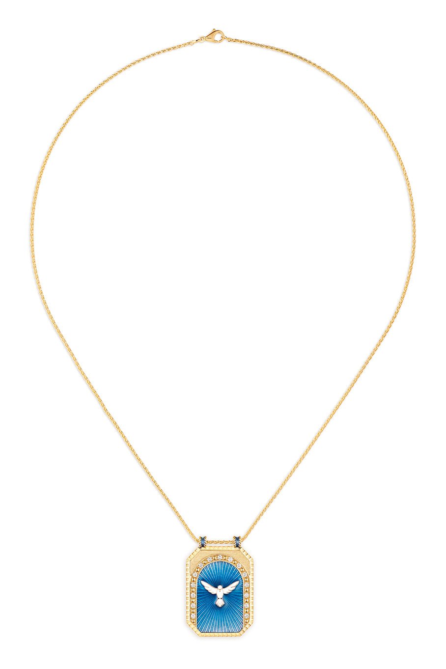 MARIE LICHTENBERG-Peace Scapular Necklace-YELLOW GOLD