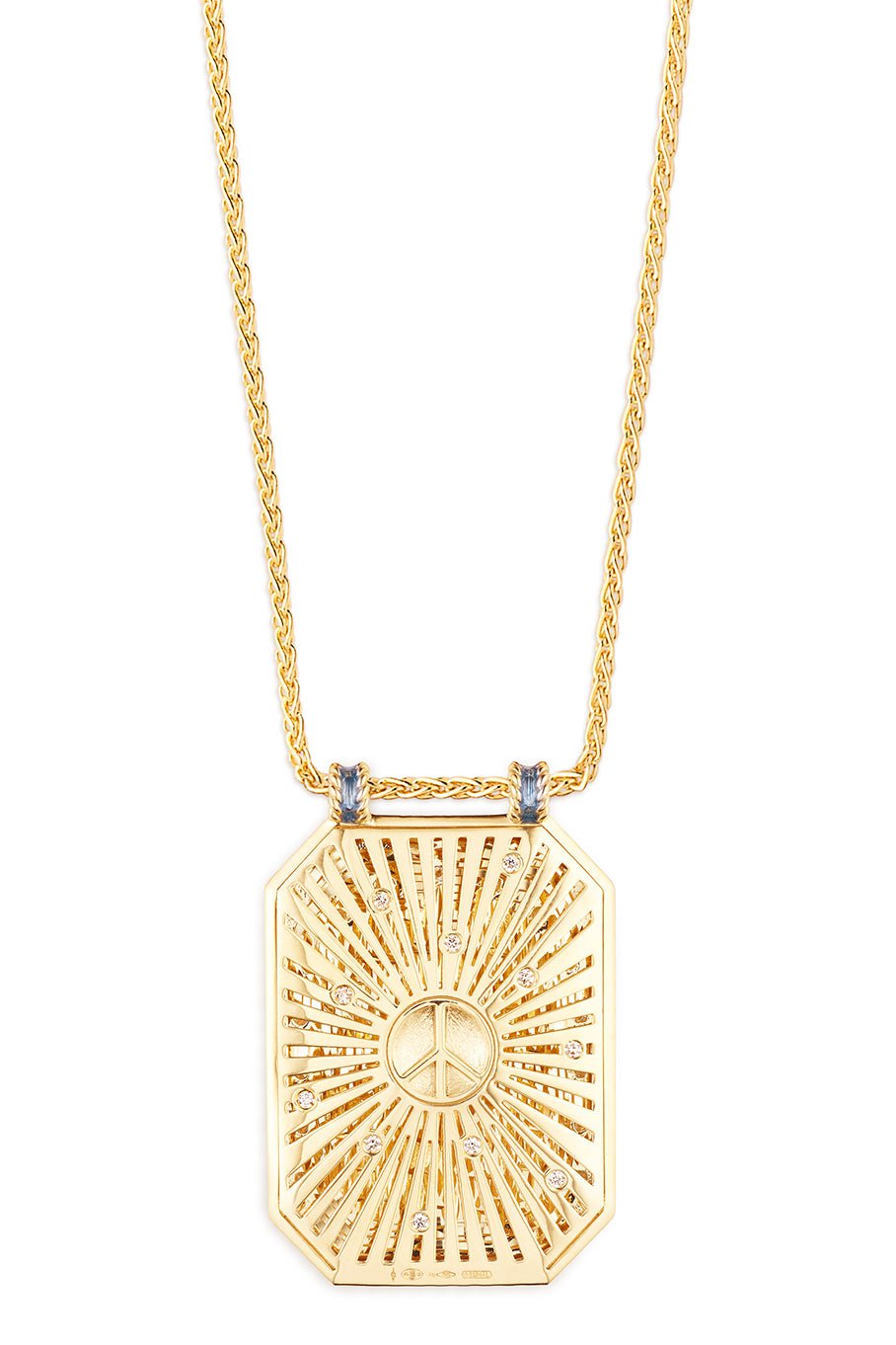 MARIE LICHTENBERG-Peace Scapular Necklace-YELLOW GOLD