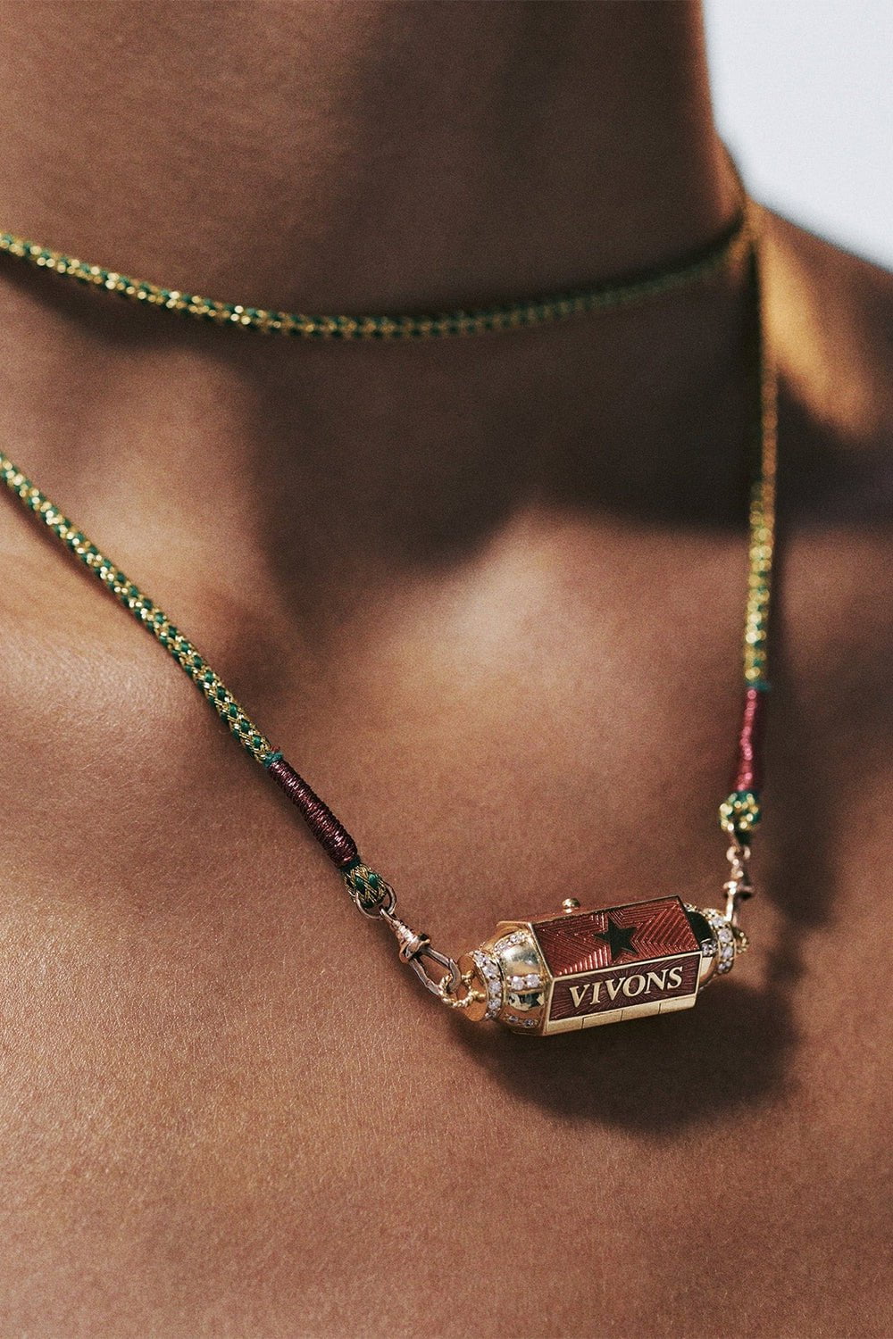 MARIE LICHTENBERG-Vivons Locket Necklace-YELLOW GOLD