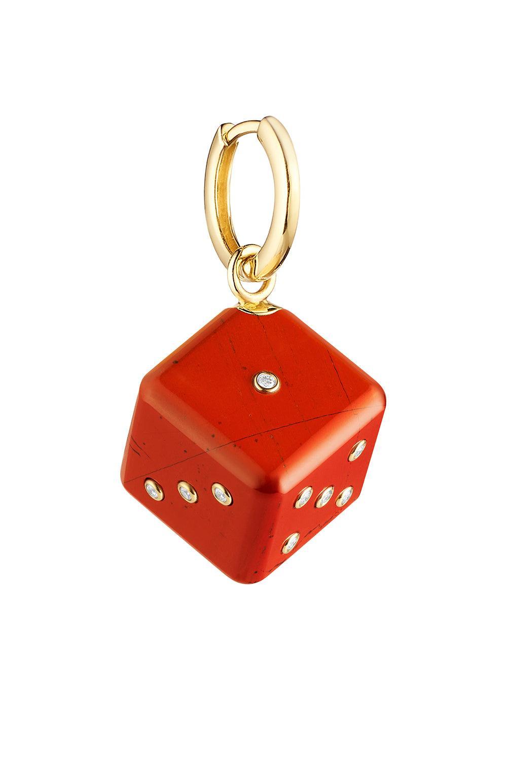 Jasper Diamond Dado Charm-YELLOW GOLD-JEWELRYFINE JEWELPENDANT-MARIE LICHTENBERG