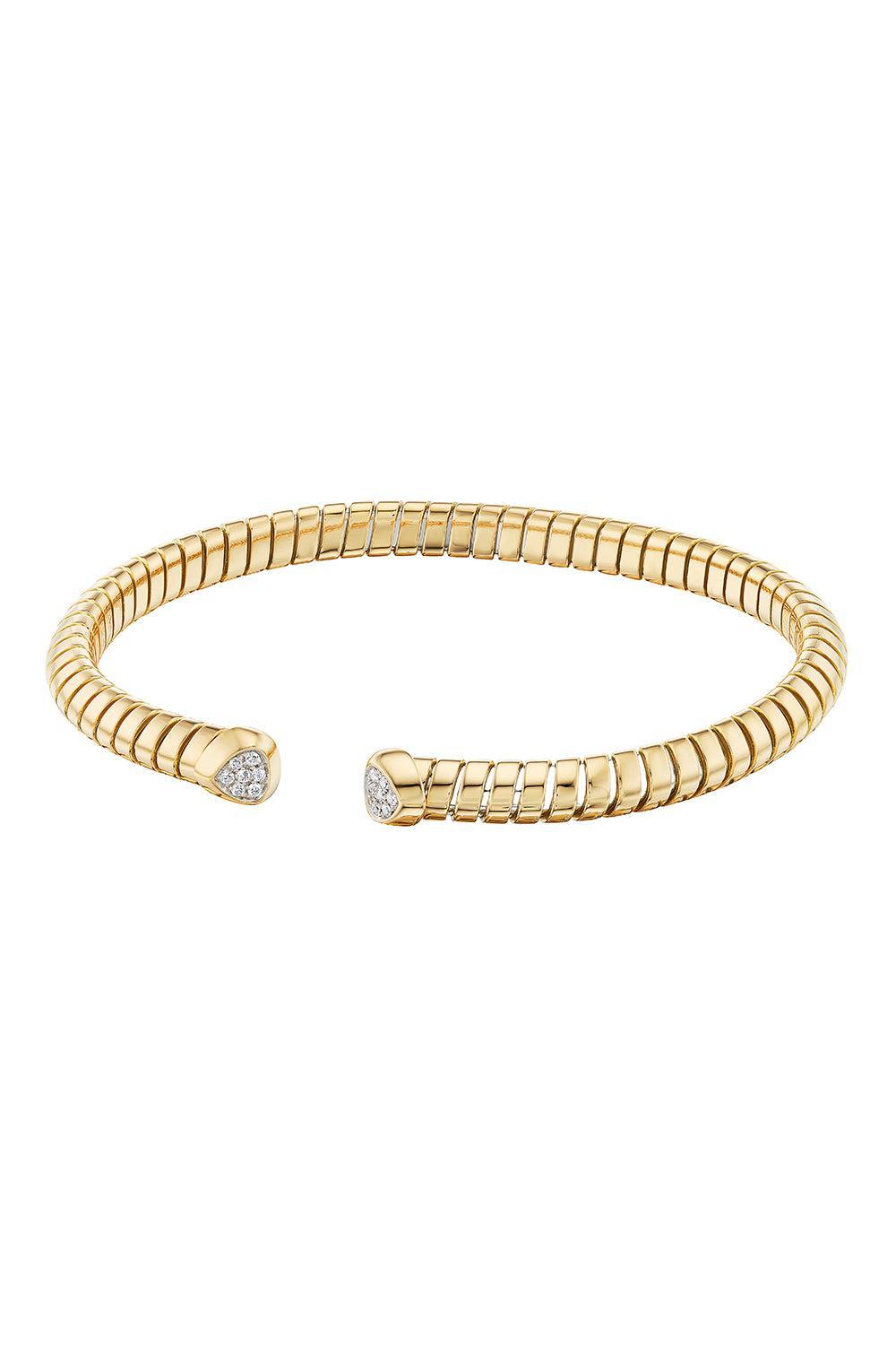 Diamond Trisolina Bracelet-YELLOW GOLD-MEDIUM-JEWELRYFINE JEWELBRACELET O-MARINA B