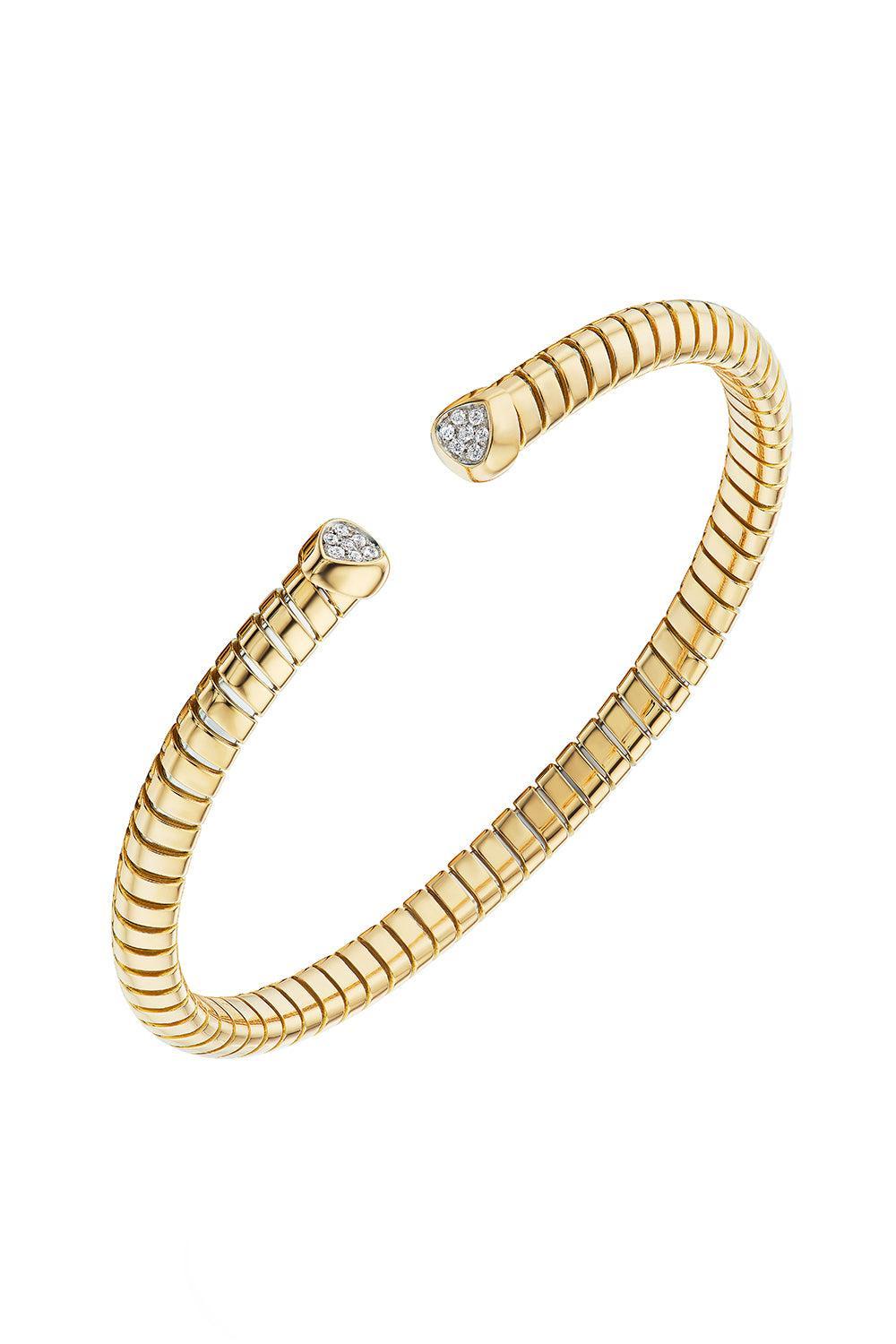 Diamond Trisolina Bracelet-YELLOW GOLD-MEDIUM-JEWELRYFINE JEWELBRACELET O-MARINA B